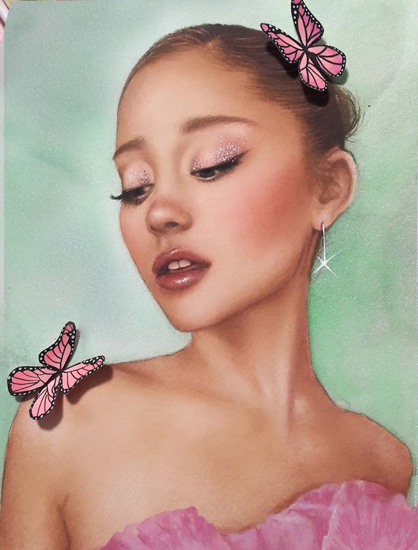 Ariana Grande Watercolor Painting