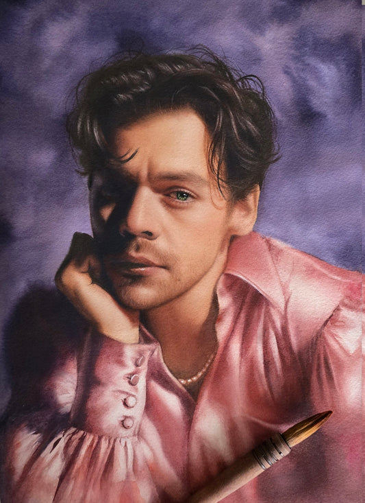 Stunning Harry Styles Watercolor Painting