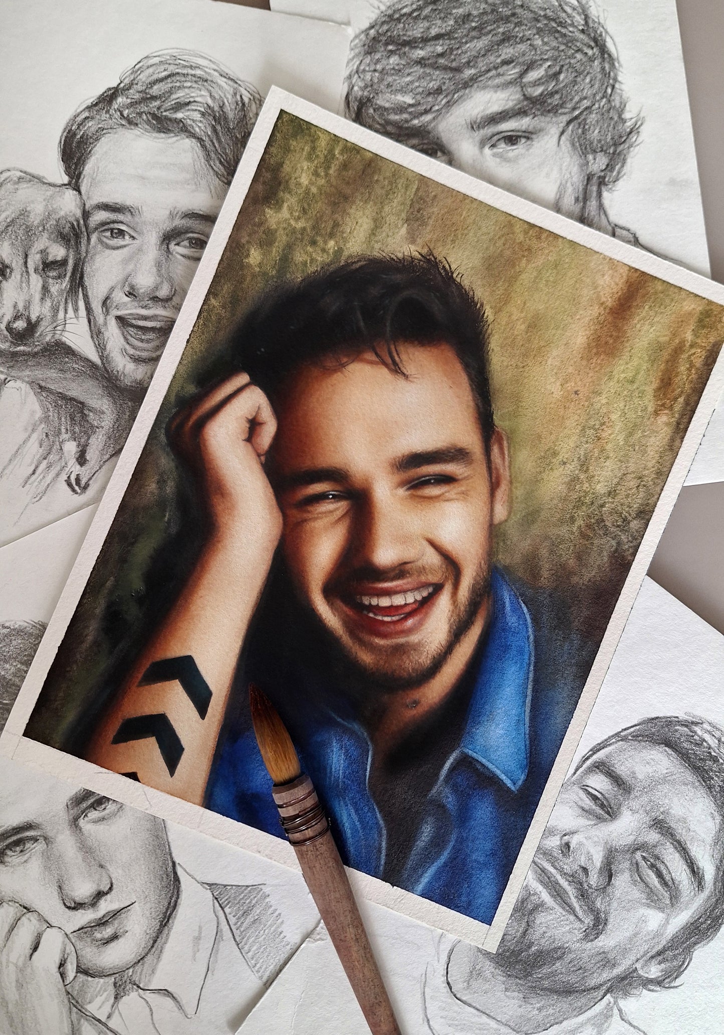 Liam Payne Watercolor Painting