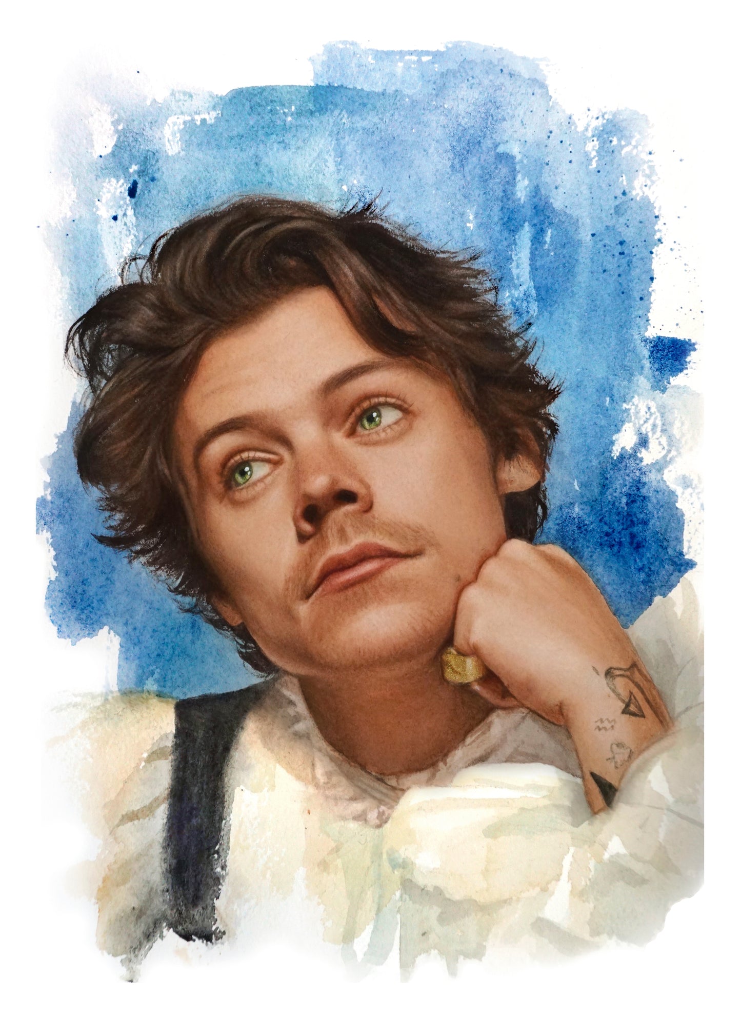 Harry Styles Art Print- Gorgeous watercolor print