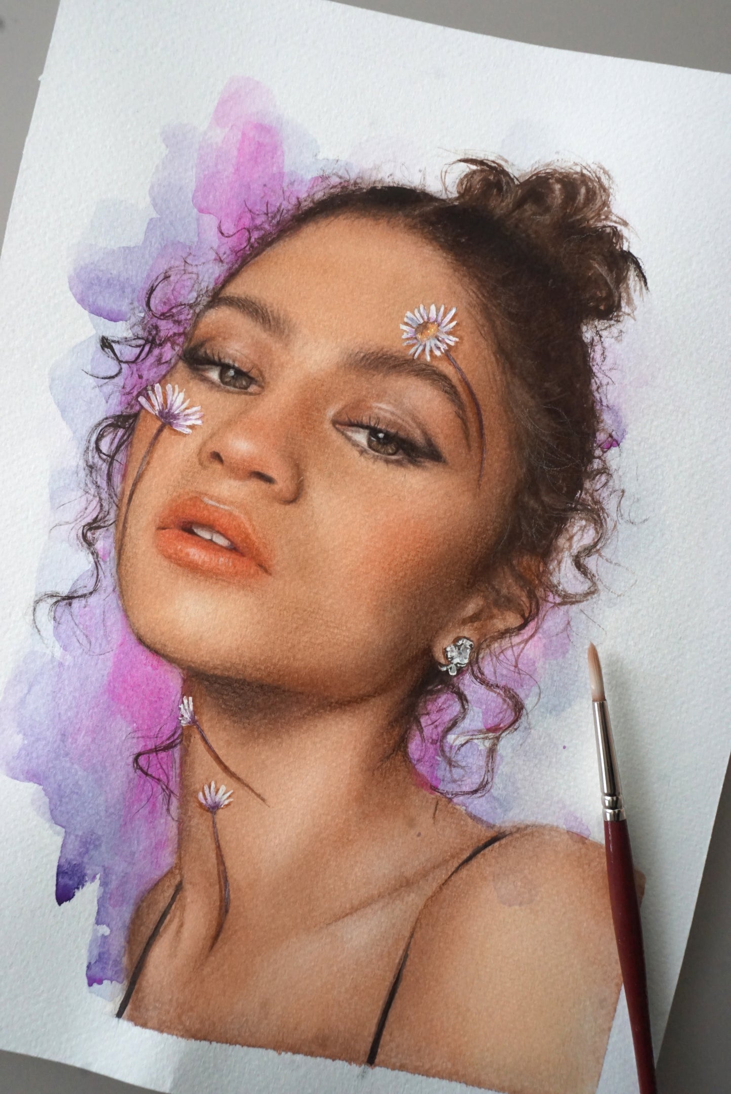 Zendaya Watercolor Painting