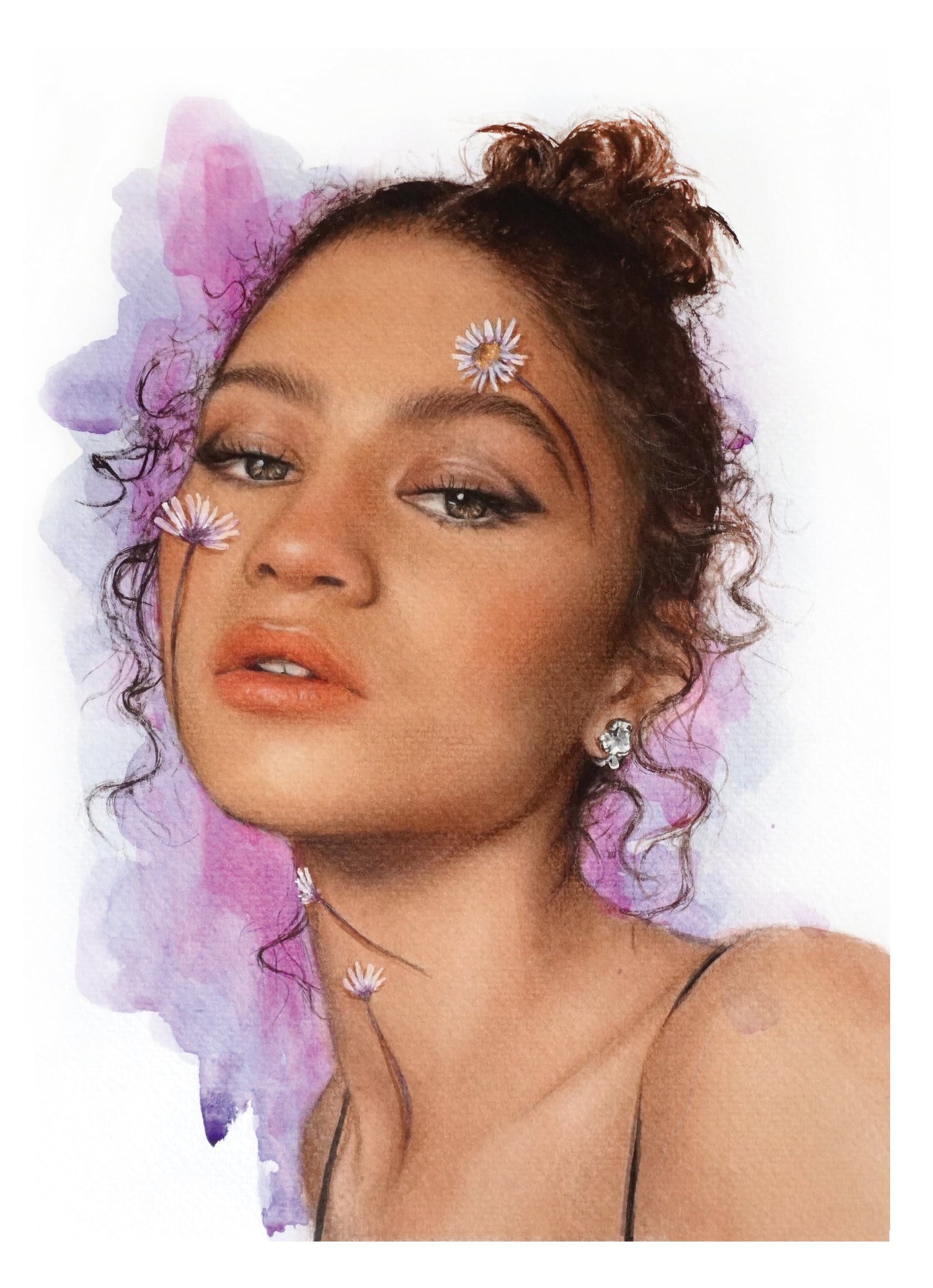 Zendaya Watercolor Painting